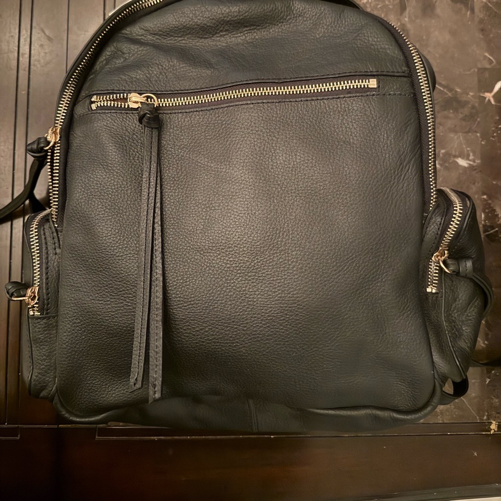 Kooba Black Leather Men's Backpack